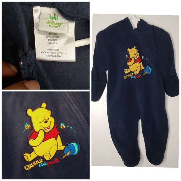 Winnie the Pooh coverall blue size 3-6 months - Picture 1 of 1